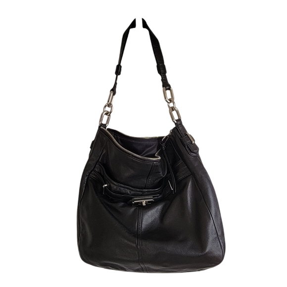 COACH Chelsea Ashlyn Leather Hobo Black - Picture 1 of 7
